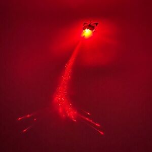 Lighted Butterfly Alligator Hair Clip Red New